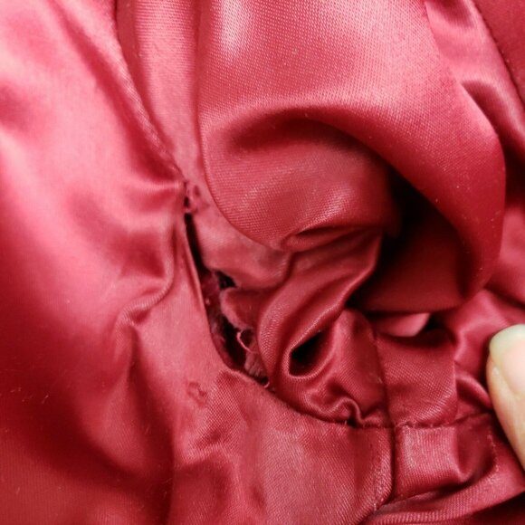 Vintage Jack Bloom Mohair Wool Boucle Coat Womens S Red Nubby Bracelet Sleeve - Picture 12 of 12